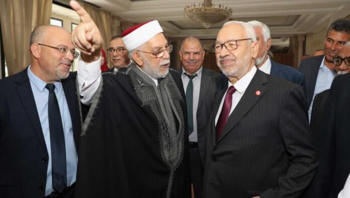 راشد الغنوشي صحبة قيادات حركة النهضة